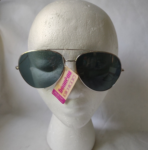 Retro Bonneau USA Silver Frame Aviator Sunglasses NWT EUC! L👀K! - Picture 5 of 15